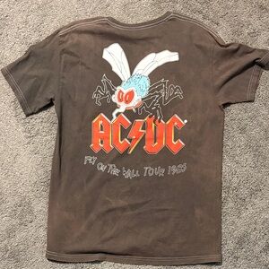 AC/DC Brown Graphic Tee - Short Sleeve